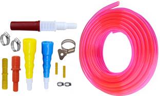 ESEKSAFAR 1/2" 5mtr Pipe 2pc Tap connector 1/2 “& 3/4” 1pc Nozzle 4pc connector & 5 clamp for Car washing , Garden and etc. Hose Pipe