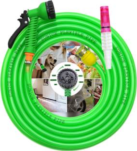 purvish 15 METER BRAIDED 3-LAYERED HOSE PIPE WITH ACCESSORIES HOSE PIPE INTERNAL DIAMETER (Size:1/2" inch,12mm) Hose Pipe