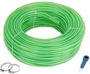 RAMA PIPE 15 meter (50 feet), ¾ inch zebra pipe light weight water hose durable, with connector and clamps water gardening cleaning out door indoor use Hose Pipe