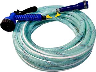 Sonotek 10 Meter braided Hose Pipe With 7 mode water spary gun For multipurpose use. Pipe Size 1/2 Inch. Hose Pipe