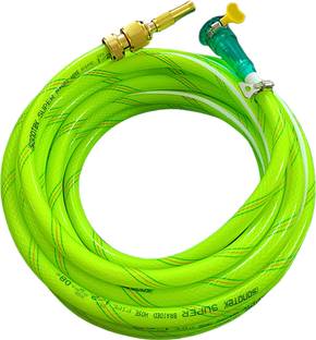 Sonotek 1/2 Inch 20 Meter (65 Feet) 3- Layered Braided Hose Pipe with high pressure water spray gun For Gardening, Multipurpose use. Hose Pipe