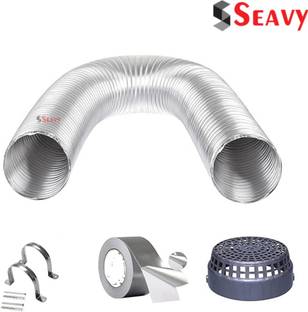 Seavy 6 Inch 10 feet Complete Chimney Installation Kit Expandable upto 10 ft (6"10FT) Hose Pipe