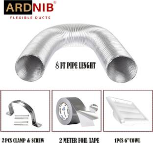 Ardnib 6 Inch Chimney Pipe 8 Feet With Air Vent Cover /Suitable For All Brand Of Chimneys Hose Pipe