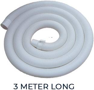 Sparsh Pearl 3 Meter Washing Machine Outlet Pipe Drain Pipe Corrugated Plastic Outlet Pipe Extension Hose Pipe Suitable for All Fully/Semi Automatic Washing Machines Hose Pipe