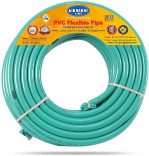 Lingaraj 1 Inch PVC Flexible Hose Pipe Green 1” Inches 20 Mtr Long Length tube 66 feet. Hose Pipe