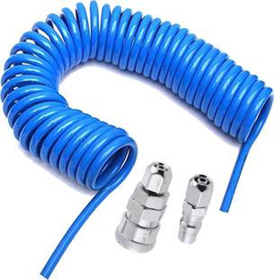 HOSEMART HM PU COIL 8X5 5MTR + SP20 PP20 Flexible Pneumatic Pipe Polyurethane Spiral Tube Hose with SP20 + PP20 Hose Pipe
