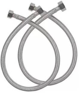 Racold Stainless Steel Connection Pipe I Premium Heavy-duty 304 Grade 18-inch Pack of 2 Hose Pipe