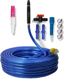 SUNICE 20 Meter Metallic Blue Hose Pipe & Black Spray Set (Diameter:12 mm,½’’,0.5 Inch) Car Washing High Pressure Spray gun leak Proof Universal tap Adapter Premium Hose Pipe