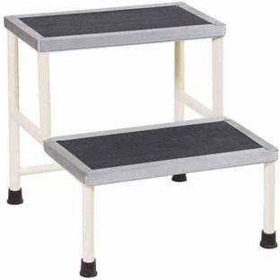 FLOWMEX Bed Side Foot Step Stool Double withAnti Slippery Metal Coating forHospital uses Hospital Food Stool