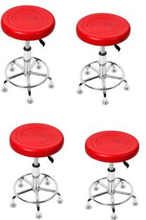 MAESTRO SEATING SYSTEMS Set of 4 Red Doctor Stool with Adjustable Height Home Office Foam Bar stool Hospital Food Stool