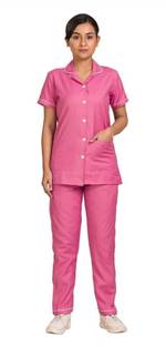 Hospriqs PolyCotton Professionals Unisex Nurse Uniform HalfSleeve Top Regular Pant (XL) Shirt, Pant Hospital Scrub