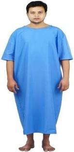 AVNEEL Poly Cotton Patient Dress Patient/examination/both Side Wearable Hospital Use Gown, Patient Gown (royal blue FREE SIZE) Gown Hospital Scrub