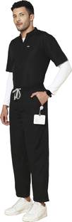 Knya med Classic Men's Mandarin Collar Scrubs Gown Hospital Scrub