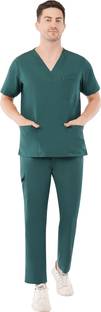 PRAGATI TRENDS Unisex Doctors Scrub Suit Hunter Green 38/M Gown Hospital Scrub