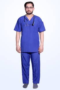 hangerage SCRUB SUIT - DUAL CHEST POCKET WITH ONE ARM POCKET Shirt Hospital Scrub