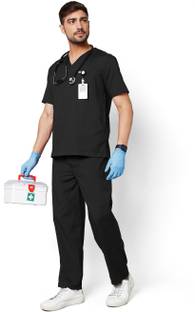KNYA Men's Scrub Suit set Pant, Shirt Hospital Scrub