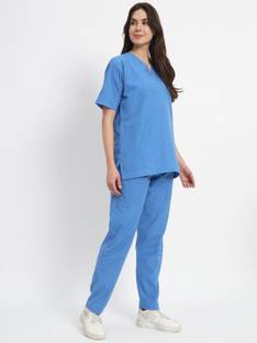 LATHIYA UNIFORM SCRUB SUIT HALF SKY Shirt, Pant Hospital Scrub