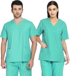 SEEMESH UNISEX HOSPITAL SCRUB SUIT SET (KURTA & PAYZAMA) SEA GREEN EXCEL Shirt, Pant Hospital Scrub