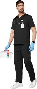 KNYA Men's Scrub Suit set Pant, Shirt Hospital Scrub