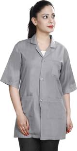 FABUNIFORMS HOSPITAL SCRUB LAB COAT (GREY) SIZE - L (40) Shirt Hospital Scrub