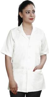 FABUNIFORMS Unisex Medical Apron, Lab Coat (Half Sleeve) for Doctor, Nurse, Lab Professional Shirt Hospital Scrub