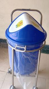 Smart Care Stainless Steel, Plastic Linen Trolley