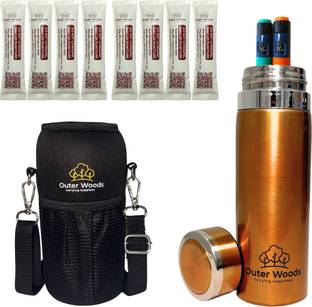 Outer Woods Insulin Cooler Bottle Case - Medium - 24 Hours Cooling With 8 Mini Ice Gel Packs and Bottle Cover Pack