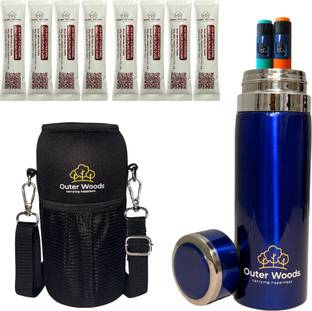 Outer Woods Insulin Cooler Bottle Case - Medium - 24 Hours Cooling With 8 Mini Ice Gel Packs and Bottle Cover Pack