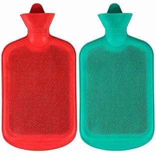 LISAMED Rubber Hot Water Bag for Muscle Relaxation and Pain Relieve - (Pack of - 2) Non-Electrical 1.75 L Hot Water Bag