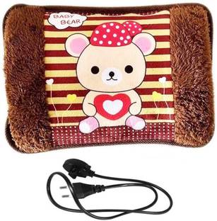 CRETO Velvet Fur Hot Water Bag , Pain Relief Warm Bag, Heating Gel Pad, Soft Fur Hot Hand Pillow/ Hand Pocket/ Hot Gel Bag electric 1 L Hot Water Bag