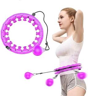 WAKTORO Weighted Hula Ring Hoop Weight Loss Circle Detachable with 24 Ring(52 Inch) Hula Hoop