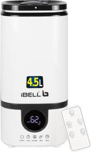 iBELL Room Humidifier HU450RB,4.5 L,Ultrasonic,360°,Essential Oil Diffuser with LED Display Humidifier