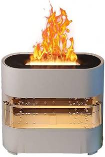 ZOMBULA Room Rain Drops Flame Humidifier, Colorful Rain and Fire Aroma Diffuser Humidifier