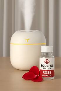 Soulful Senteur Room Rose Mini Humidifier & Cool Mist Diffuser | Home & Office Humidifier