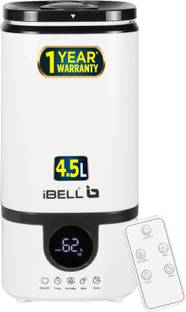 iBELL Room Humidifier HU450RB, 4.5 Litre, 360°Nozzle, Essential Oil Diffuser, LED Display Humidifier