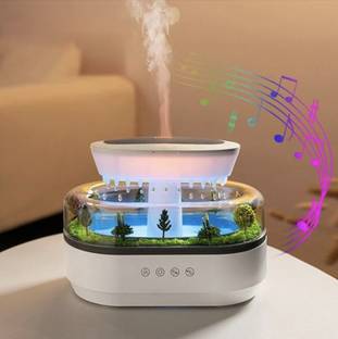 dolphin treasures Room Musical Rain Drops Aroma Diffuser Humidifier, Multi-Colour LED Humidifier