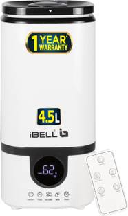 iBELL Room Humidifier HU450RB,4.5 L,Essential Oil Diffuser with LED Display,360°,Ultrasonic Humidifier