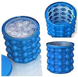 Cinder Sifters 0.5 L Silicone Silicone Ice Bucket And Ice Mould With Lid, Ice Cube Maker, 2 In 1 Ice Bucket
