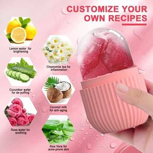 NgTech Ice Roller for Face and Eye Massager Ice Roller To Enhance Skin Glow Pink Silicone Ice Cube Tray