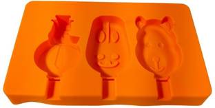 Shiva Enterprises Mart Ice Cream Mold Orange Silicone Ice Cube Tray