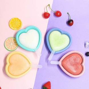 Tanlesa heart shape ice popsicle maker moulds Multicolor Silicone Ice Cube Tray