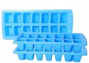 HighClaire HighClaire Ice Cube Tray Set (Pack of 02) Multicolor Plastic Ice Cube Tray