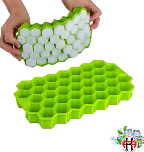 KitchArticles KitchArticles Silicone Honeycomb Ice Tray,37-Cell Flexible Ice Cube Maker Green Silicone Ice Cube Tray