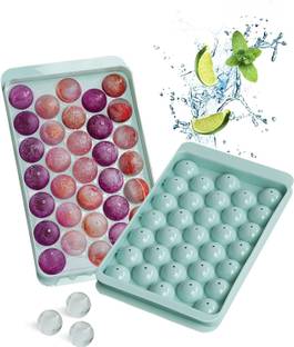 VSELL Plastic Ice Cube Tray Easy Release,Ice Trays for Sports, Water Bottles, Whiskey Blue Plastic Ice Ball Tray