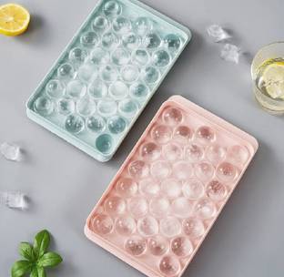 ROHAJ Ice Cube Mold Candy Reusable Chocolate Mold Tray for Fridge Pink Plastic Ice Cube Tray