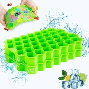 AnjaniputrA Ice Cube Tray for Freezer Moulds Small Cubes Whiskey Fridge Bar Soft Multicolor Silicone Ice Cube Tray