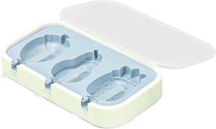 Tlismi Cute Cartoon Fruit Theme Shapes Silicone Ice Cream Molds with 6 Reusable Sticks Multicolor Silicone Ice Cube Tray