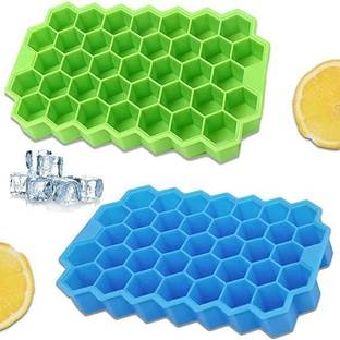 Smartzone Ice Cube Tray with Silicon Ice Mold Trays Flexible Silicone Honeycomb Design Multicolor Silicone Ice Cube Tray