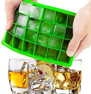 Redsky Silicone ice Cube Trays for Freezer,Stackable Reusable Small Flexible Mold Tray Green Silicone Ice Cube Tray