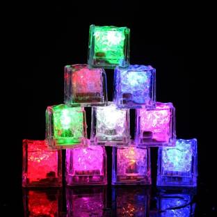 Auxmir 12PCS LED Light Up water-activated Ice Cube For Bar Club Drinking Party Candle
